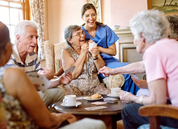 Residents enjoying social activities