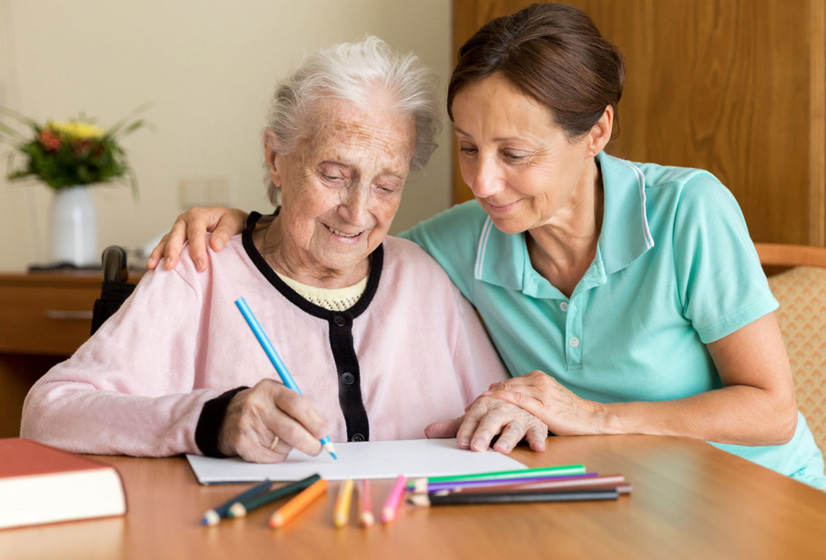 Warm, secure memory care environment at Knollwood Pointe